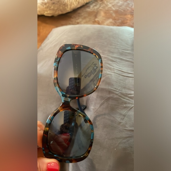 Coach 2x Posh Party Host Pick EUC Sunglasses Teal Confetti HC8159F - Picture 12 of 13